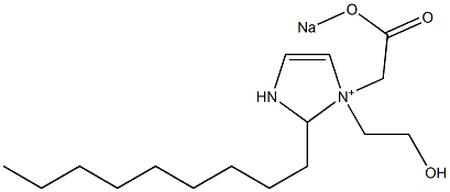 1-(2-Hydroxyethyl)-2-nonyl-1-(2-sodiooxy-2-oxoethyl)-4-imidazoline-1-ium Structure