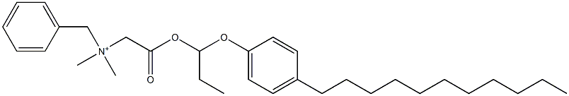 N,N-Dimethyl-N-benzyl-N-[[[1-(4-undecylphenyloxy)propyl]oxycarbonyl]methyl]aminium Structure