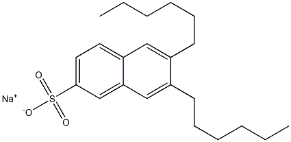 6,7-Dihexyl-2-naphthalenesulfonic acid sodium salt Struktur