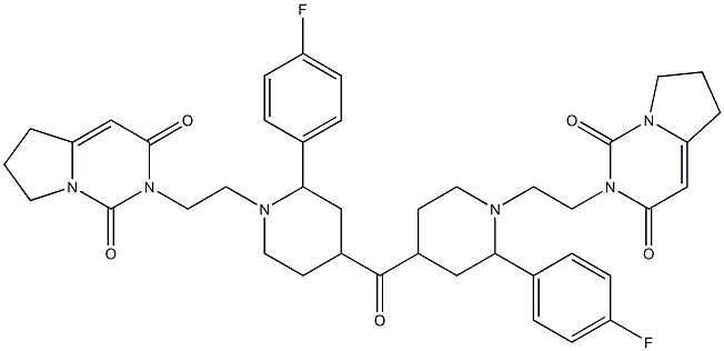4-Fluorophenyl[1-[2-[(1,2,3,5,6,7-hexahydro-1,3-dioxopyrrolo[1,2-c]pyrimidin)-2-yl]ethyl]piperidin-4-yl] ketone 结构式