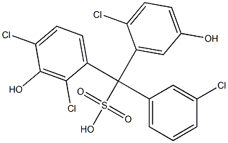 (3-Chlorophenyl)(2-chloro-5-hydroxyphenyl)(2,4-dichloro-3-hydroxyphenyl)methanesulfonic acid