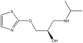 (R)-1-(Isopropylamino)-3-(2-thiazolyloxy)propan-2-ol,,结构式