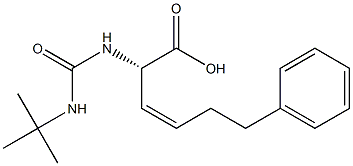 (2S,3Z)-2-[[[(1,1-Dimethylethyl)amino]carbonyl]amino]-6-phenyl-3-hexenoic acid Struktur