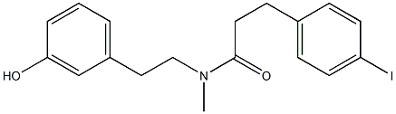 4-Iodo-N-methyl-N-[2-(3-hydroxyphenyl)ethyl]benzenepropanamide,,结构式