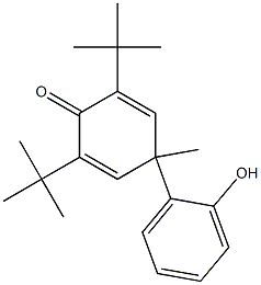 2,6-ジ-tert-ブチル-4-メチル-4-(2-ヒドロキシフェニル)-2,5-シクロヘキサジエン-1-オン 化学構造式