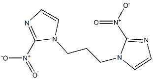 1,1'-(プロパン-1,3-ジイル)ビス(2-ニトロ-1H-イミダゾール) 化学構造式