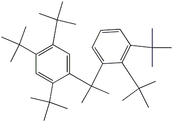 2-(2,4,5-Tri-tert-butylphenyl)-2-(2,3-di-tert-butylphenyl)propane,,结构式