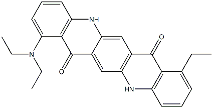 1-(Diethylamino)-8-ethyl-5,12-dihydroquino[2,3-b]acridine-7,14-dione Structure