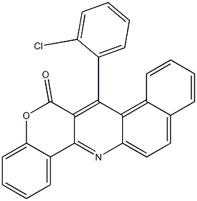 7-(2-Chlorophenyl)-6H-benzo[f][1]benzopyrano[4,3-b]quinolin-6-one Struktur