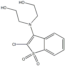 2,2'-[[(2-Chlorobenzo[b]thiophene 1,1-dioxide)-3-yl]imino]diethanol Structure