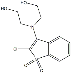 2,2'-[[(2-Chlorobenzo[b]thiophene 1,1-dioxide)-3-yl]imino]diethanol 结构式