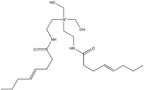 N,N-Bis(hydroxymethyl)-2-(4-octenoylamino)-N-[2-(4-octenoylamino)ethyl]ethanaminium,,结构式