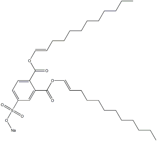 4-(Sodiosulfo)phthalic acid di(1-dodecenyl) ester,,结构式
