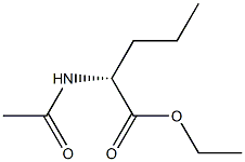 (2R)-2-(アセチルアミノ)-4-メチル酪酸エチル 化学構造式
