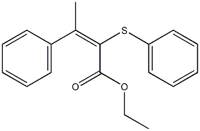 2-(Phenylthio)-3-phenyl-2-butenoic acid ethyl ester Structure
