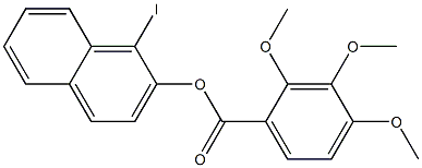 2,3,4-トリメトキシ安息香酸1-ヨード-2-ナフタレニル 化学構造式