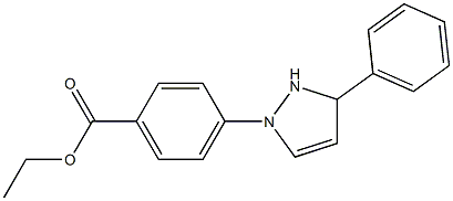 4-(3-Phenyl-4-pyrazolin-1-yl)benzoic acid ethyl ester,,结构式