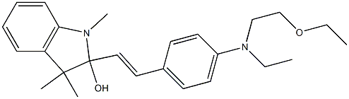 2-[2-[4-[N-Ethyl-N-(2-ethoxyethyl)amino]phenyl]vinyl]-1,3,3-trimethylindolin-2-ol Structure