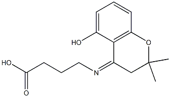 4-[(2,2-Dimethyl-5-hydroxychroman-4-ylidene)amino]butanoic acid Structure