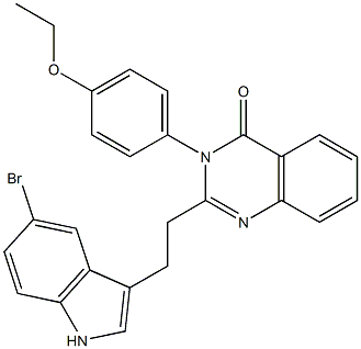 2-[2-(5-Bromo-1H-indol-3-yl)ethyl]-3-(4-ethoxyphenyl)quinazolin-4(3H)-one 结构式