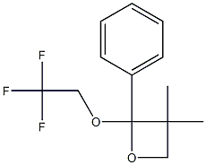 2-Phenyl-2-(2,2,2-trifluoroethoxy)-3,3-dimethyloxetane Structure