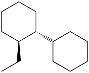 (1S,2S)-2-エチル-1,1'-ビシクロヘキサン 化学構造式