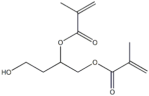 1,2,4-ブタントリオール1,2-ビスメタクリラート 化学構造式
