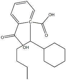 (+)-フタル酸水素1-[(R)-1-シクロヘキシルペンチル] 化学構造式