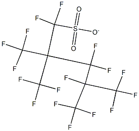 2,2,4-トリス(トリフルオロメチル)-1,1,3,3,4,5,5,5-オクタフルオロ-1-ペンタンスルホン酸アニオン 化学構造式