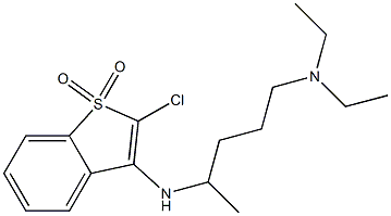 2-Chloro-N-[4-(diethylamino)-1-methylbutyl]benzo[b]thiophen-3-amine1,1-dioxide Structure