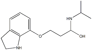 2-(Indolin-7-yloxymethyl)-1-(isopropylamino)ethanol Structure