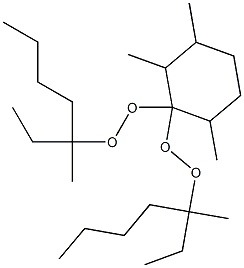 2,3,6-Trimethyl-1,1-bis(1-ethyl-1-methylpentylperoxy)cyclohexane 结构式