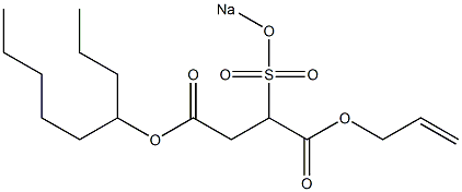 2-(Sodiosulfo)succinic acid 4-nonyl 1-(2-propenyl) ester Struktur