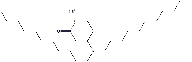 3-(ジウンデシルアミノ)吉草酸ナトリウム 化学構造式