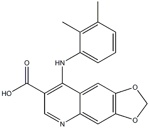 4-[[2,3-Dimethylphenyl]amino]-6,7-(methylenedioxy)quinoline-3-carboxylic acid,,结构式