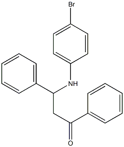 1,3-ジフェニル-3-(4-ブロモアニリノ)-1-プロパノン 化学構造式