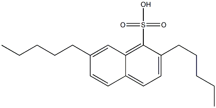 2,7-Dipentyl-1-naphthalenesulfonic acid 结构式