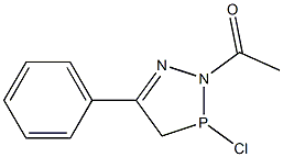 2-Acetyl-3-chloro-3,4-dihydro-5-phenyl-2H-1,2,3-diazaphosphole Struktur