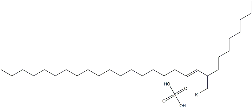 硫酸2-オクチル-3-ヘニコセニル=カリウム 化学構造式