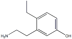 4-Ethyl-3-(2-aminoethyl)phenol Struktur