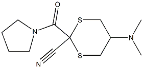 2-(Pyrrolidin-1-ylcarbonyl)-5-(dimethylamino)-1,3-dithiane-2-carbonitrile 结构式