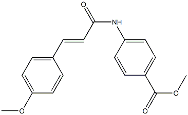 4-[[3-(4-Methoxyphenyl)-1-oxo-2-propenyl]amino]benzoic acid methyl ester Structure