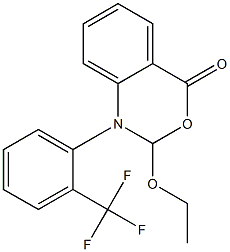 1-[2-(Trifluoromethyl)phenyl]-2-ethoxy-2H-3,1-benzoxazin-4(1H)-one|