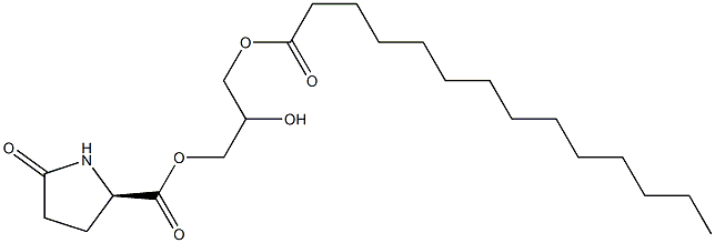 1-[(D-ピログルタモイル)オキシ]-2,3-プロパンジオール3-テトラデカノアート 化学構造式