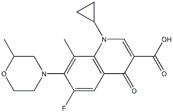 1-Cyclopropyl-6-fluoro-8-methyl-1,4-dihydro-7-(2-methylmorpholino)-4-oxoquinoline-3-carboxylic acid