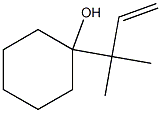 1-(1,1-ジメチル-2-プロペニル)シクロヘキサン-1-オール 化学構造式