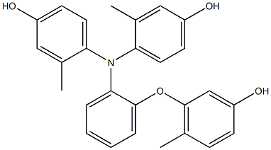 N,N-Bis(4-hydroxy-2-methylphenyl)-2-(3-hydroxy-6-methylphenoxy)benzenamine Structure