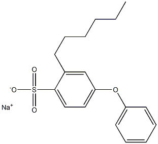 2-Hexyl-4-phenoxybenzenesulfonic acid sodium salt Struktur