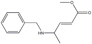 4-(ベンジルアミノ)-2-ペンテン酸メチル 化学構造式