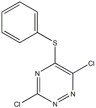 3,6-Dichloro-5-(phenylthio)-1,2,4-triazine Struktur